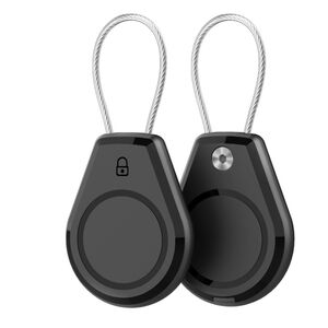 Air Tagholder 2 Pack - Waterproof Keychain Case with Steel Wire Cable & Hex Lock